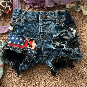 Denim Distressed Kids Shorts